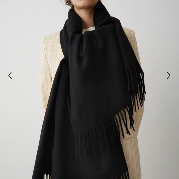 acne black scarf